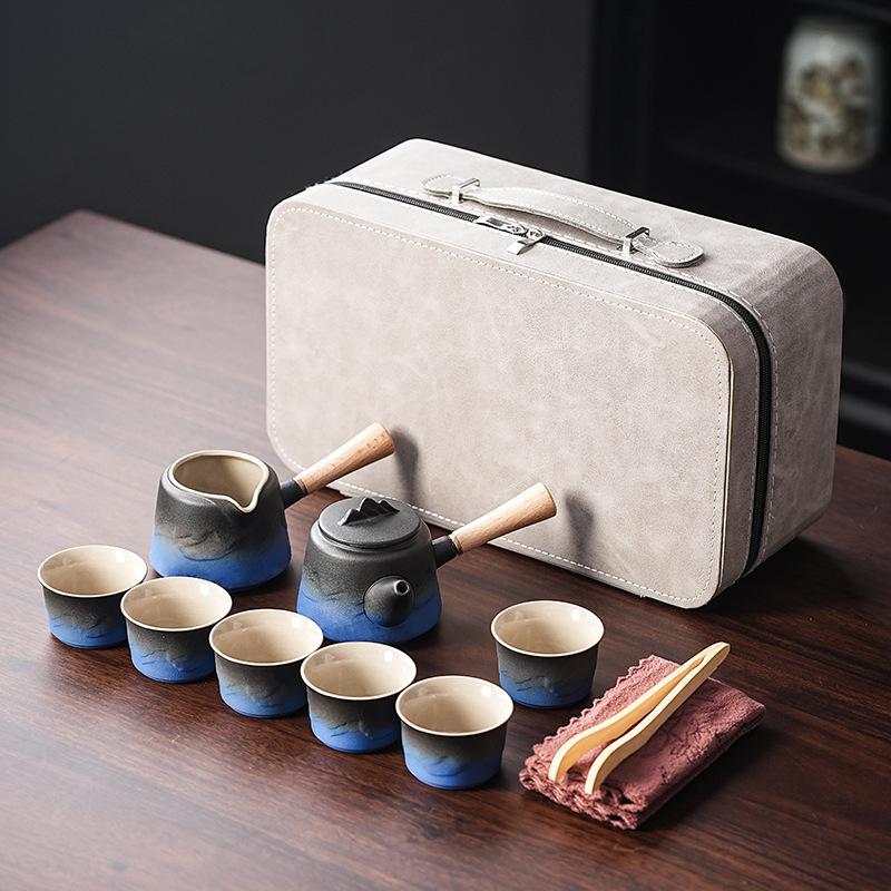 Tea set Portable Chinese travel tea set with gifts can be simple tea tray small set of gifts
