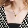 Louis Vuitton Engraved LV Logo Brass Necklace Women Necklace Gold M00857