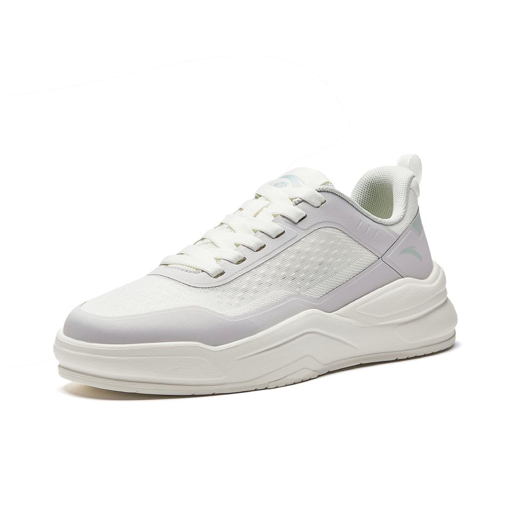 Anta Comfortable Low-Top Skate Shoes Women sneaker White Silver Gray 922628003-2