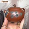 270ml Antika Yixing Lila Lerkannor Handgjord Xishi-kanna Råmalm Dahongpao Lera Vattenkokare Kinesisk Zisha Teset Tillbehör Gåvor