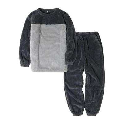 [Bellislove] Men's Pajamas, Winter, Fluffy, Room Wear, Blanket Setup, Long Sleeve, Fleece Lining, Loungewear, Top and Bottom Set, Thick, Fluffy,