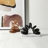 Glass Handicrafts Abstract Spring Spiral Ornament Entwined Statue Hollow Ring Decorative Figurines Home Decoration Accessories