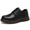 Thick soled men's shoes Luxury quality genuine leather style Business office formal party Classic Black Brown shoes Hot Quality