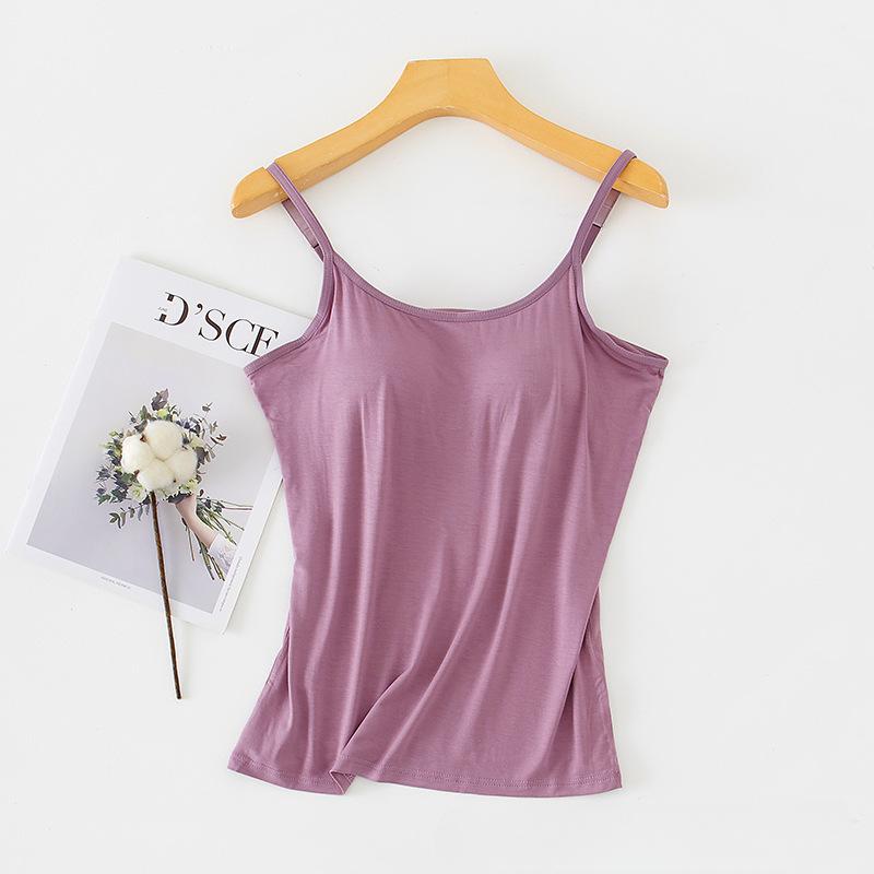 აცვიათ ბიუსტჰალტერი სატანკო ზედა ქალის გულმკერდის ბალიშით დიდი ზომის გარეშე რკინის ბეჭედი ინტეგრირებული ხუთ თითიანი გულმკერდის ბალიშის კამერის ქვედა პერანგი