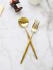 Surfinia More Gold Dessert Spoon and Fork Set of 2