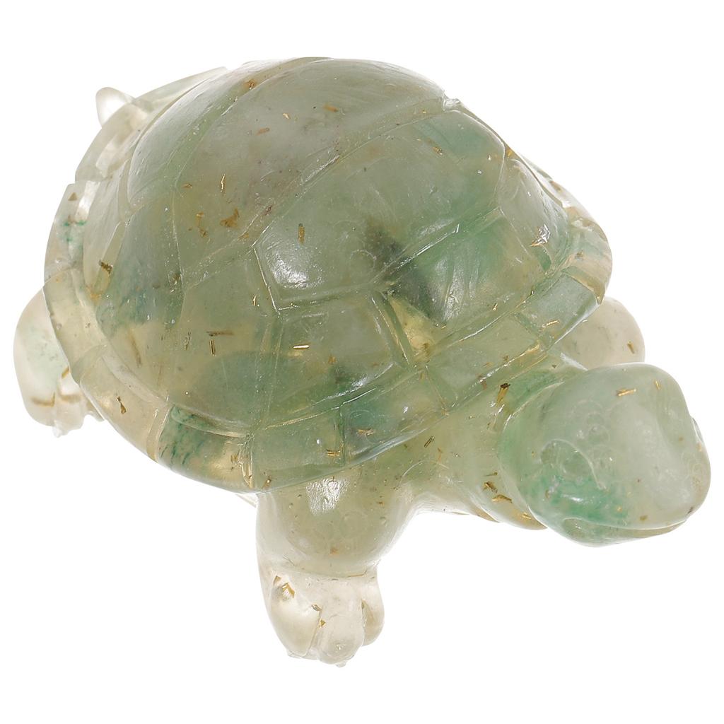 1pc Crystal Turtle Resin Statue For Desk Table Decor Indoor Desk Crystal Ornament Home Office Feng Shui Ornament Animal