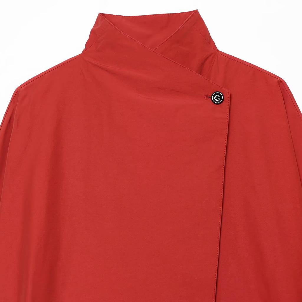 New stand-up collar one-button loose bat-sleeved jacket top 0670768