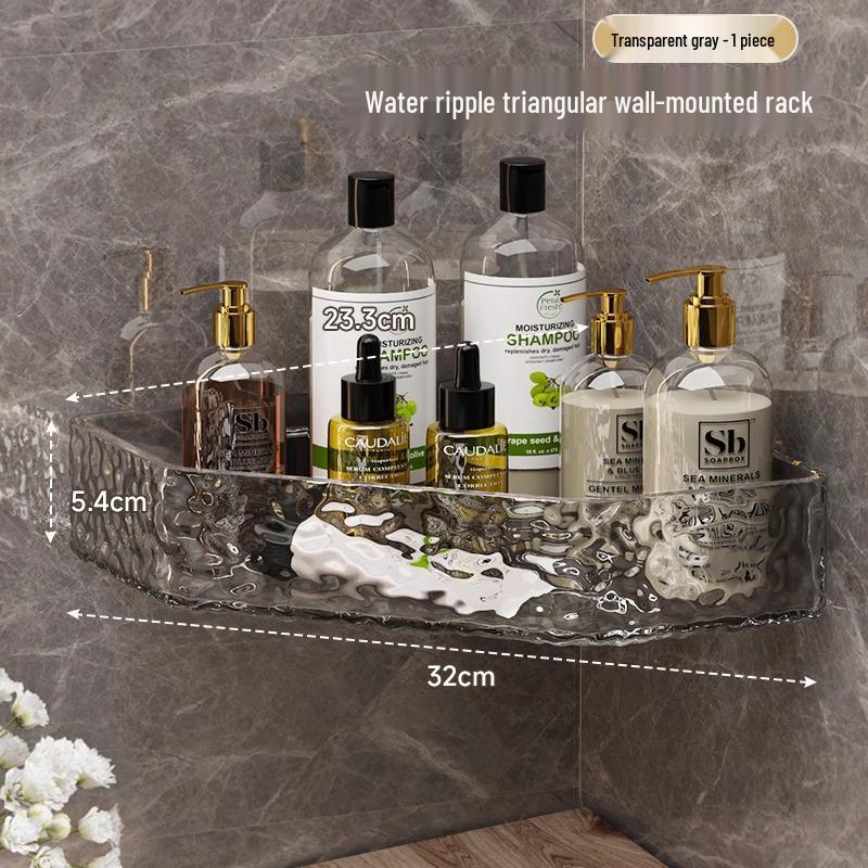 Punch-Free Triangle Wall-Mounted Bathroom Storage Shelf
