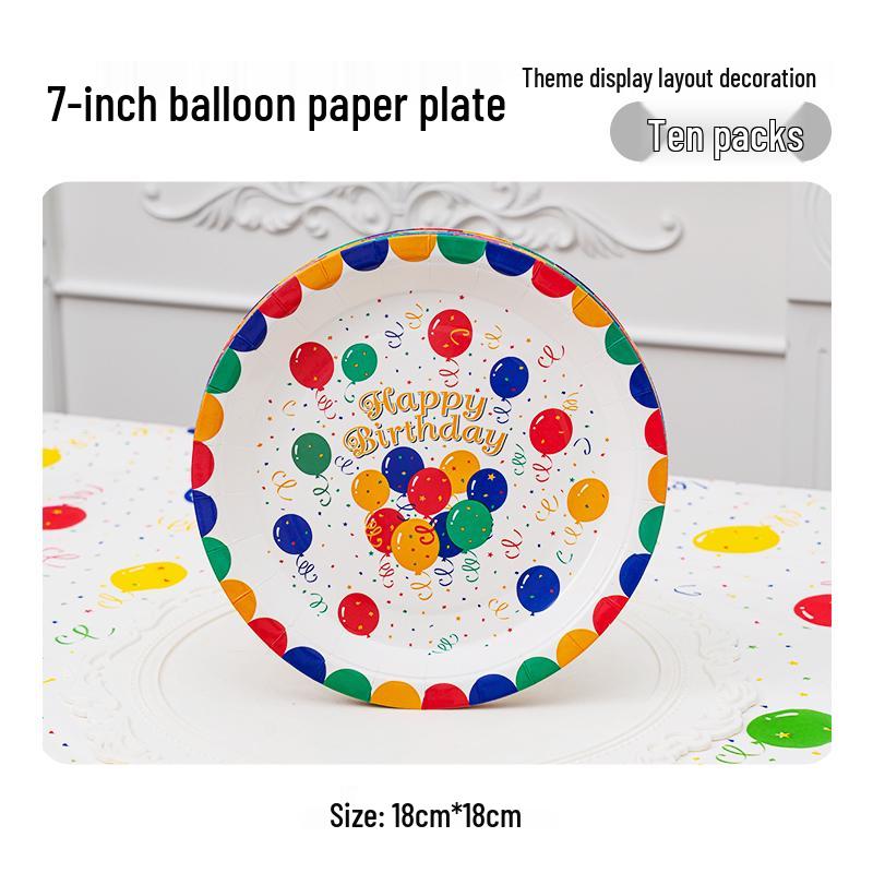 Disposable Party Supplies Set: Paper Plates and Cups for Birthdays and Weddings