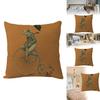 Animal Cartoon Zebra Linen Pillow Cover For Sofa Couch Decor 45x45cm