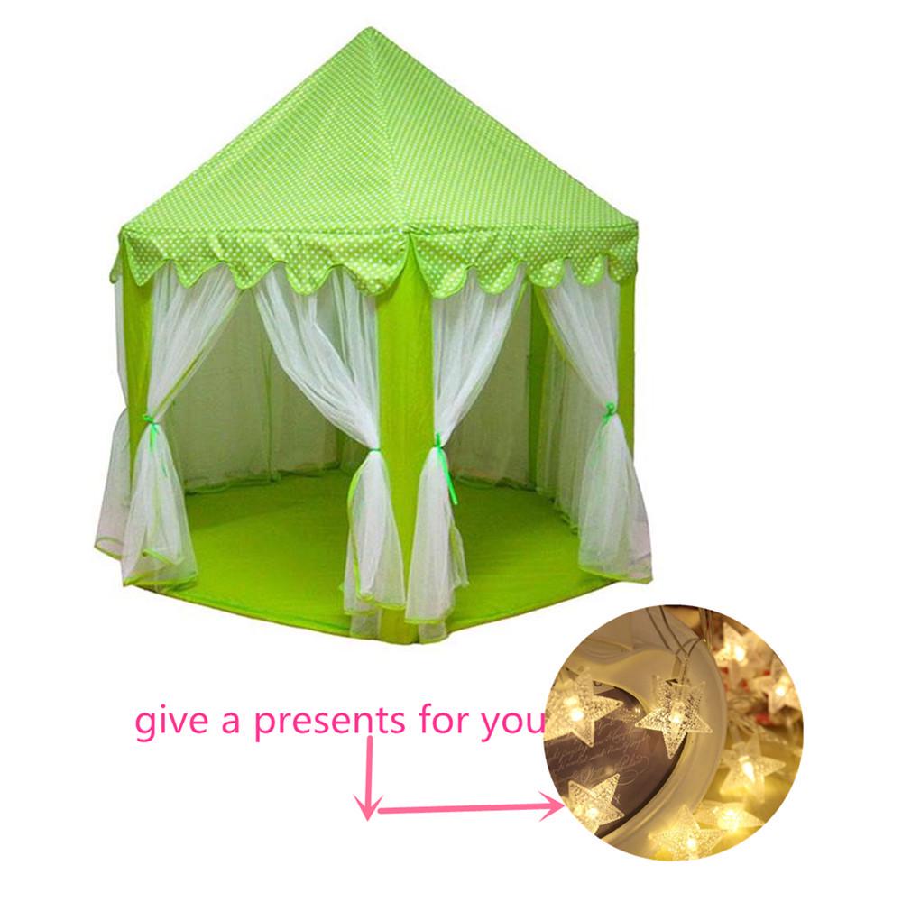 Six Angle Pink Princess Castle Gauze Tent House Girl Children Large Indoor Outdoor Toy Game