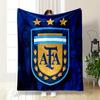 "Argentina Football Association Logo" Patterned Flannel Blanket Perfect for the Bedroom Living Room, Sofa, or a Little Nap
