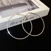 European and American silver needle simple zircon earrings exaggerated personality design earrings high-end versatile temperament earrings
