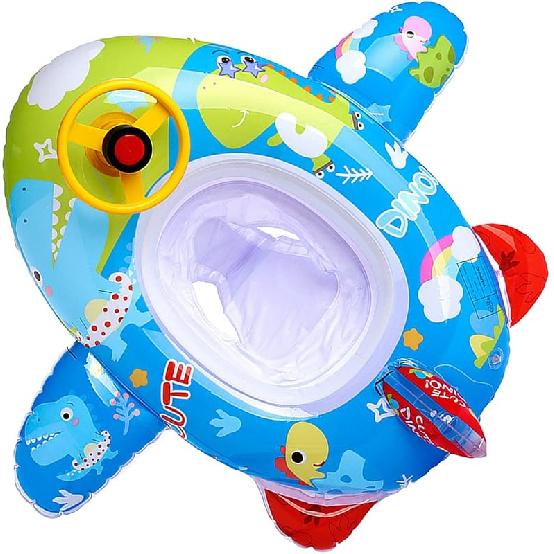 Cute Child Kids Inflatable Pool Float PVC Summer Swim Float Air Bed Lake Boat Swimming Floats with 2 Handles Surfing Raft Bodyboard Floating Mattress