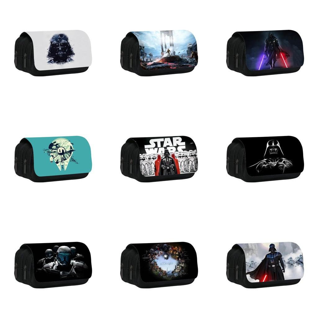 Star Wars Federmappe mit zwei Fächern aus strapazierfähigem Polyester für Schul- und College-Bedarf