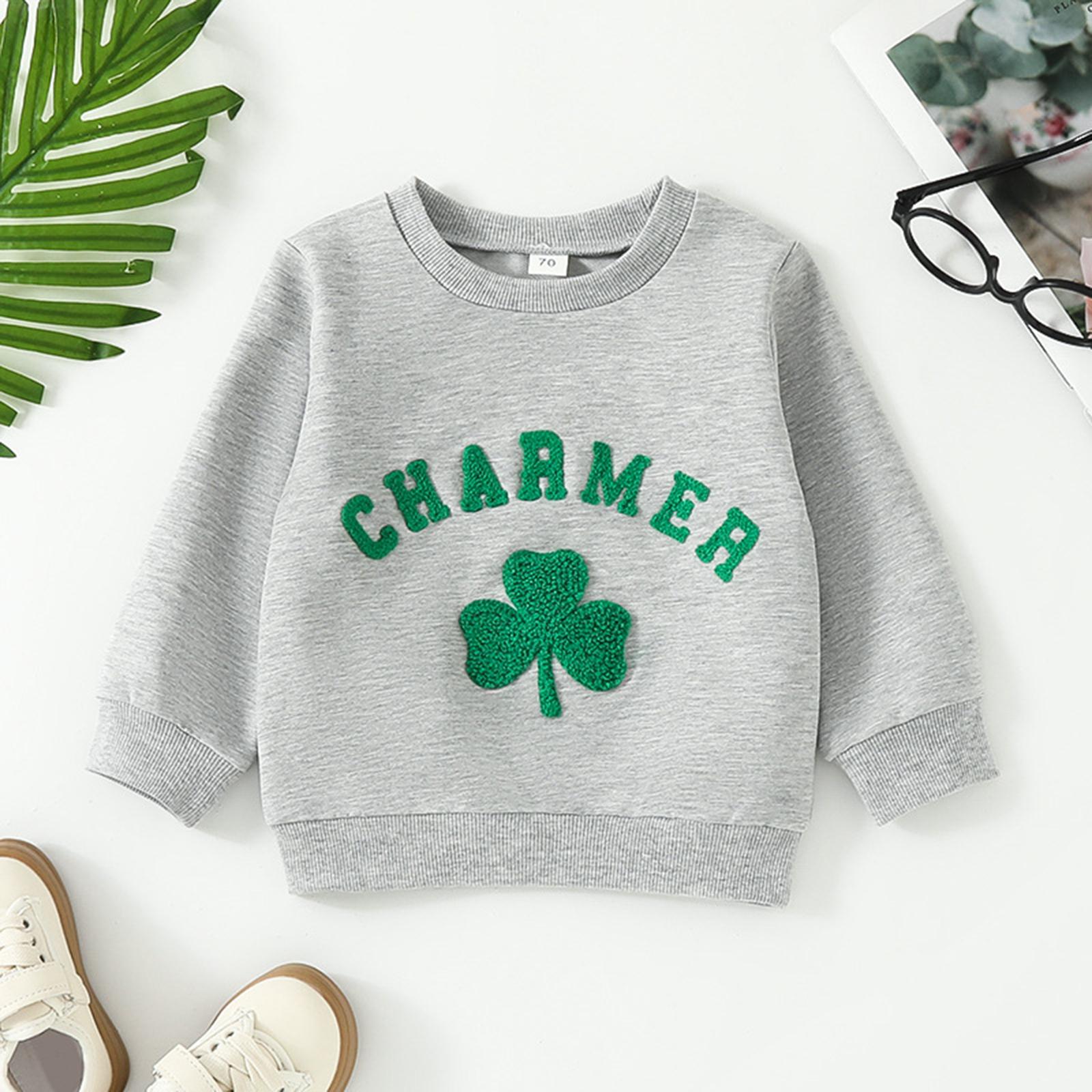 Children s Casual Round Neck Printed Pullover Long-sleeved Hooded Sweatshirt Top 100
