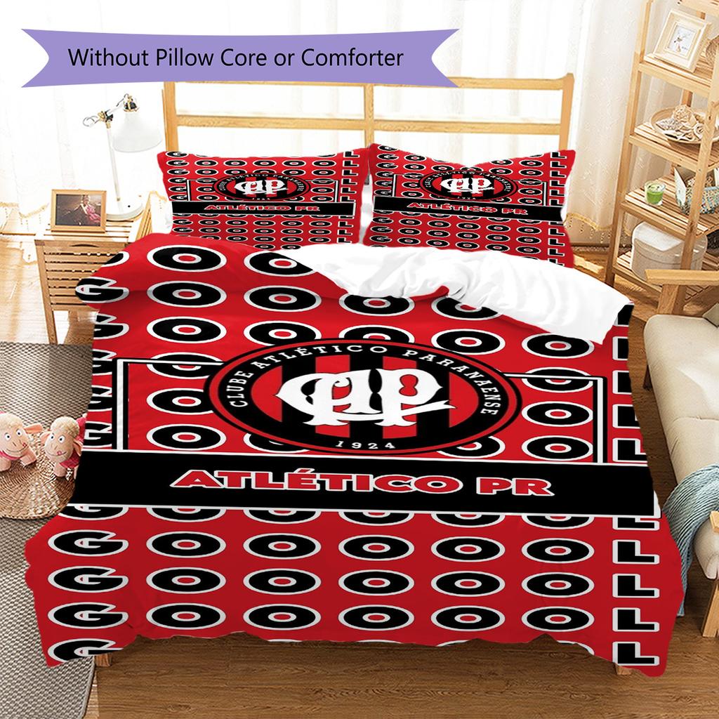 Clube Atlético Paranaense Pattern Bedding Set Quilt Cover Pillowcase Home Decor Gift (1 * duvet cover + 2 * pillowcase, without co