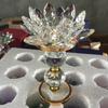 High Pillar Crystal Lotus Candlestick, Butter Lamp Holder, Interior Decoration, Used for Buddha Lamps, Prayers, Buddha Utensils