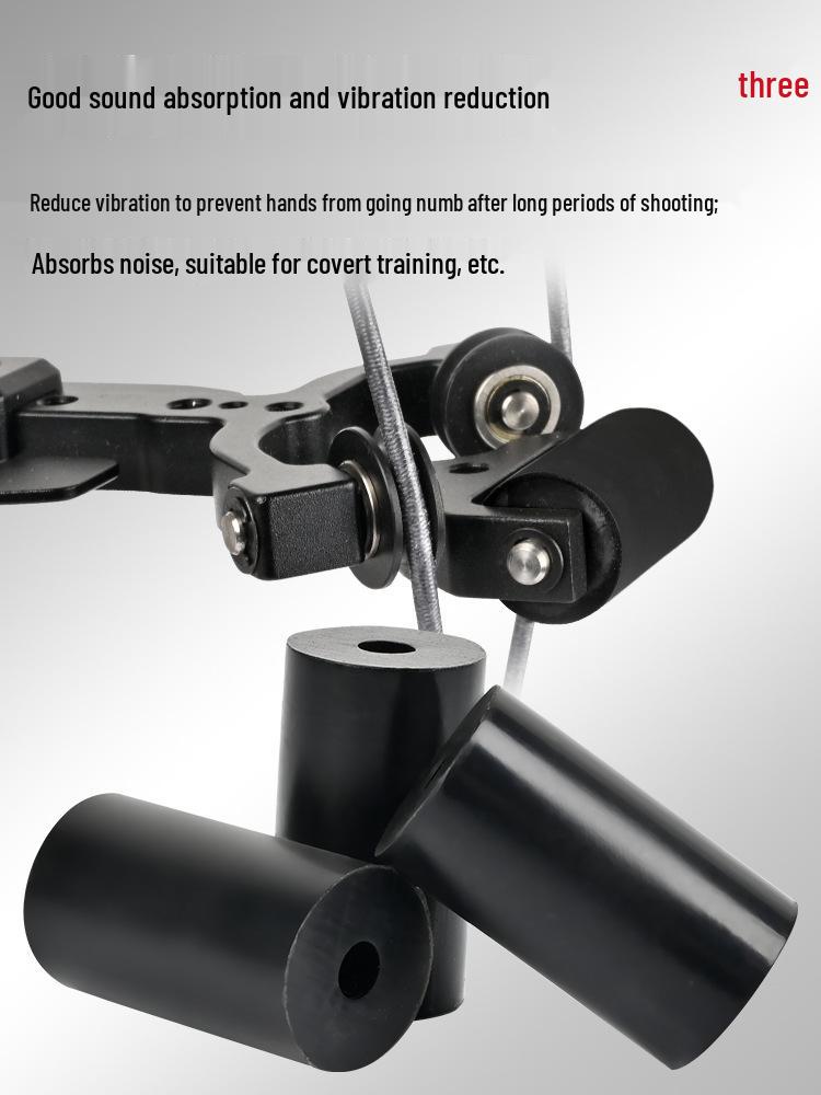 Dual-Use Bow String Stop: Sound-Absorbing, Shock-Reducing, and Integrated Rubber Compound for Archery