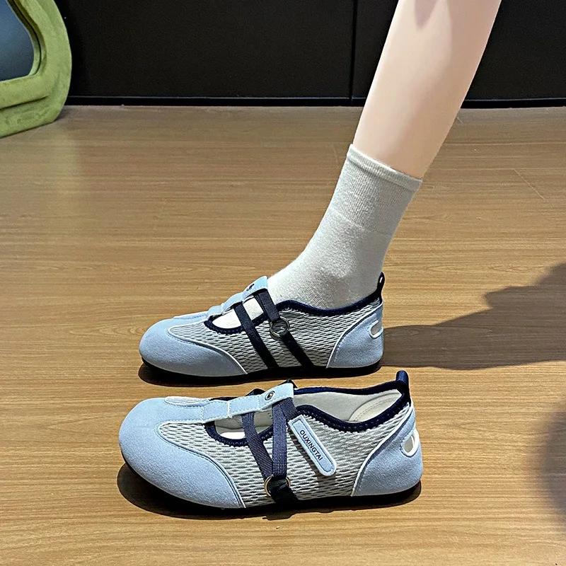 

Мода 2025 Мода Женская обувь Неглубокие Женские Вулканизированные Туфли Новая Цветовая Гамма Дышащие Легкие Удобные Сетчатые Кроссовки Zapatos 40 синий