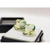 10-12 Ct Natural Tourmaline Bi-Color For Earrings Making Asscher Cut Gemstone