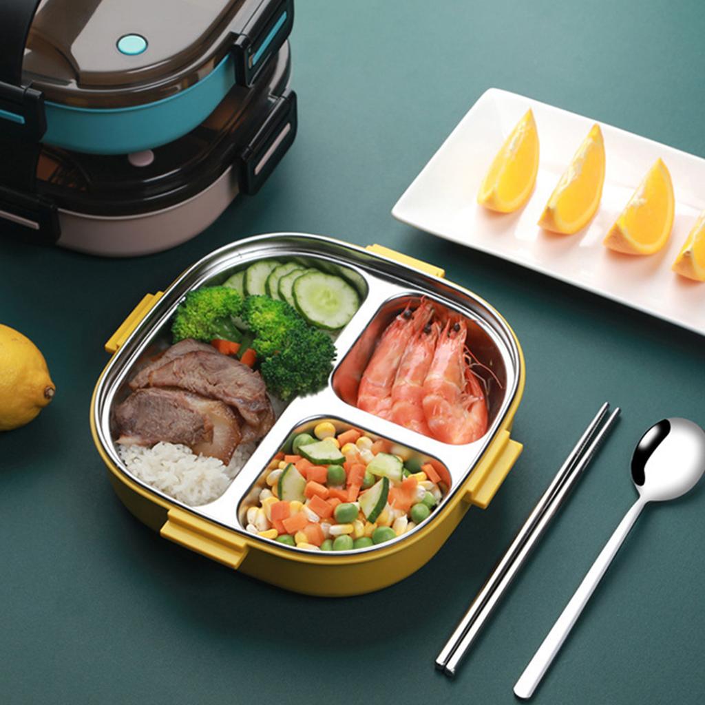304 Edelstahl Lunchbox Tragbare 3-Fach Bento Box Hitzebeständig