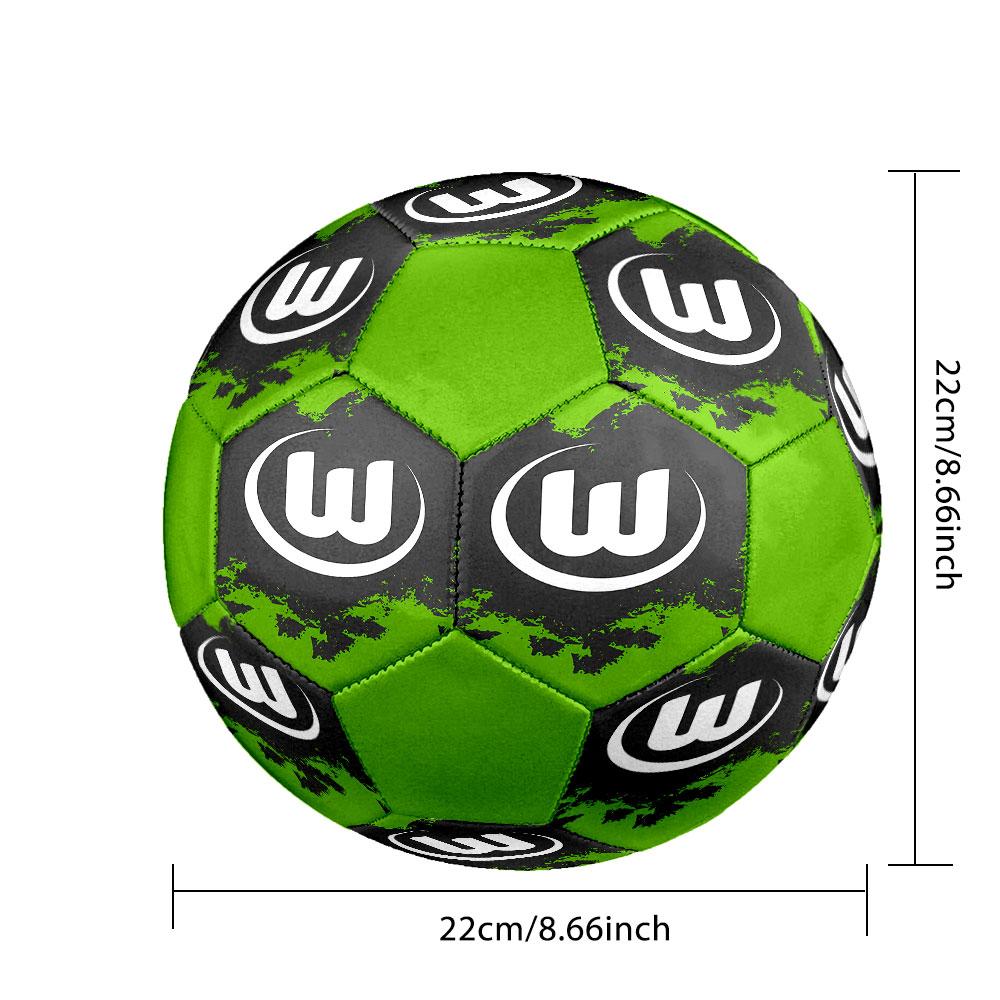 1pc Vfl Wolfsburg Soccer Ball Size 5 Indoor Soccer Ball Fashion Colorful Backyard Game - Great For Sports Fans Gift HE123
