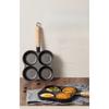 Household Four-Hole Egg Frying Pan Burger Mold Pancake Flat Bottom