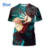 Summer Anime Jujutsu Kaisen 3D Printed T Shirt for Men and Women Casual Hip Hop Harajuku Short Sleeve T Shirt Tops
