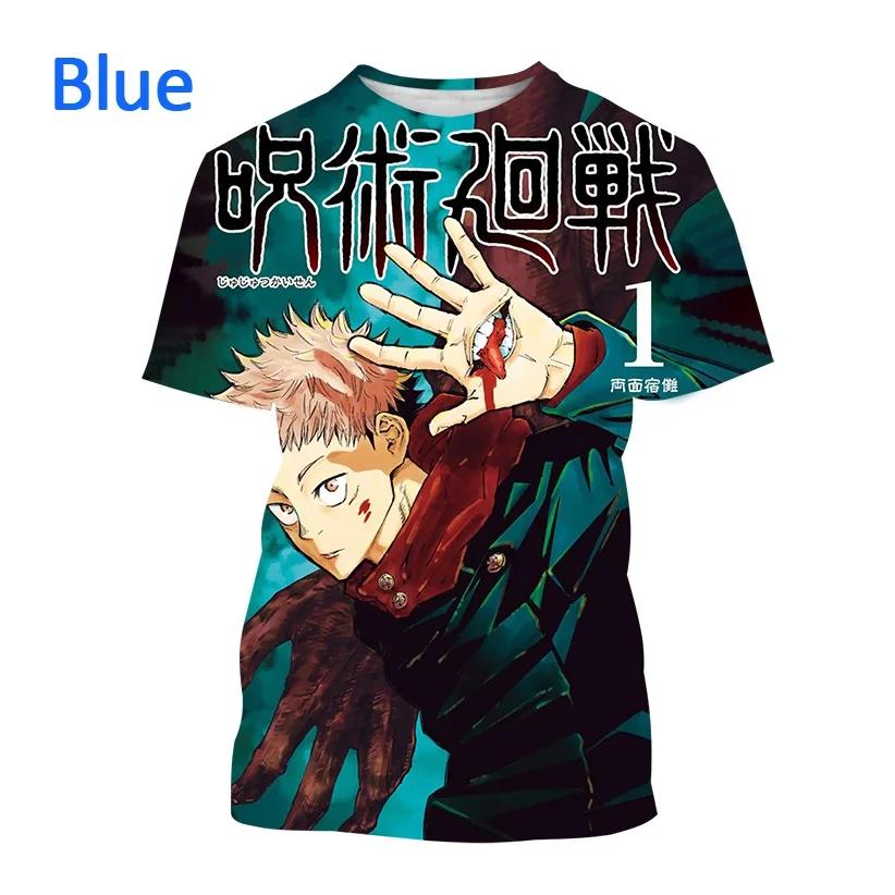 Summer Anime Jujutsu Kaisen 3D Printed T Shirt for Men and Women Casual Hip Hop Harajuku Short Sleeve T Shirt Tops