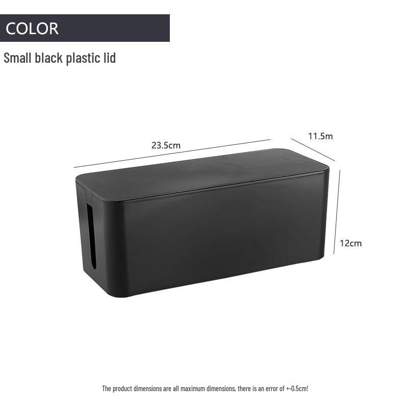 

Minimalist Cable Management Box with Bamboo Lid