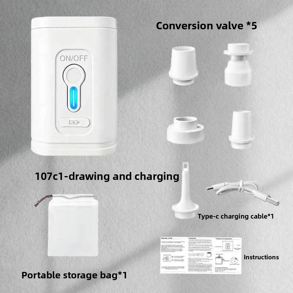 Wireless Rechargeable Portable Electric Vacuum Pump for Vacuum Compression Bags Clothes Blankets Outdoor Travel Home Daily Use