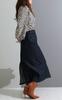 Gold Japan Plus Size Denim Long Skirt Size One Wash Women's Semi-Tight (WD-0352), 4L,