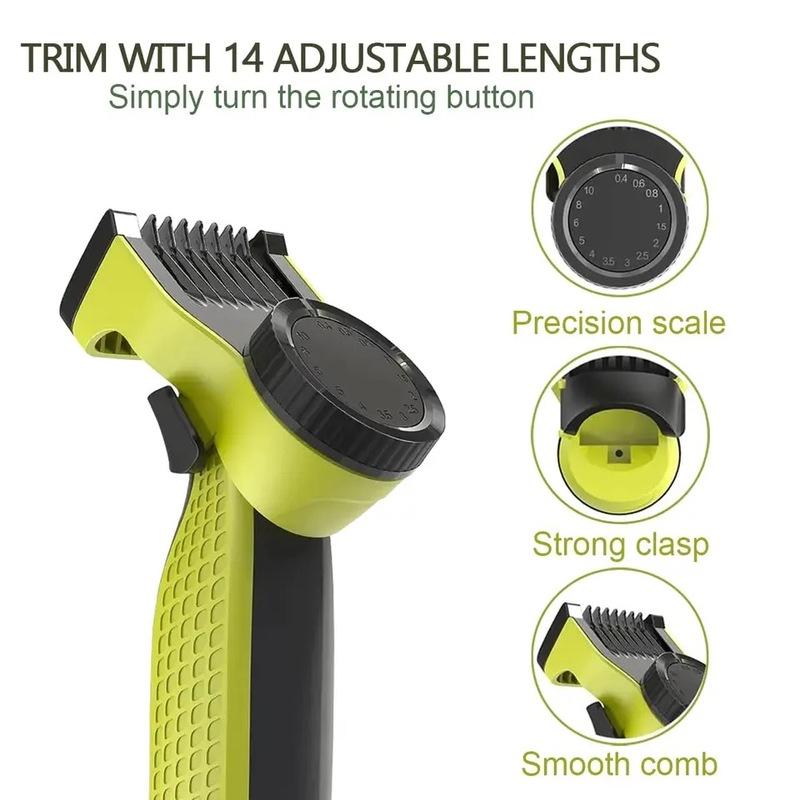 2025 Guide Comb Guards for One Blade QP2520 QP2530 QP2630 QP2620 Electric Trimmer Shaver 14 Length Adjustable Kit