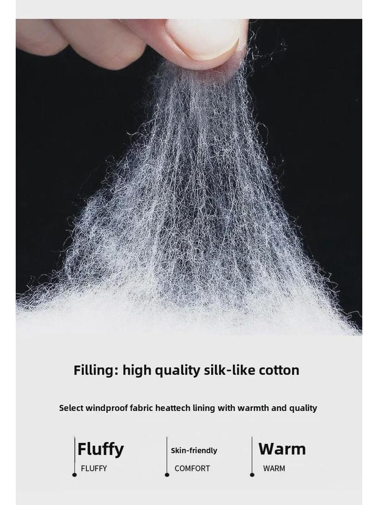 Men's Trendy Hooded Winter Jacket: Warm, Windproof, Velvet-Lined, Cotton Coat.