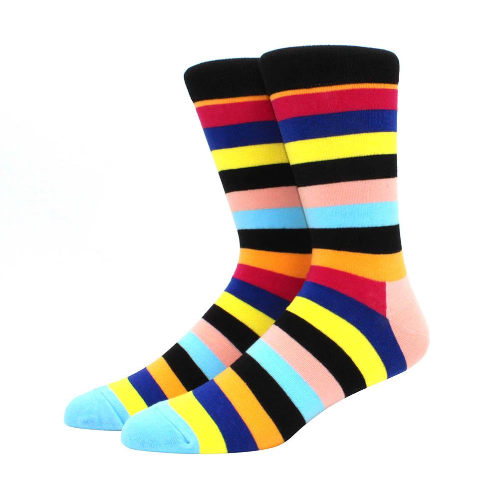 High quality geometric pattern men's socks irregular polka dot casual calf socks