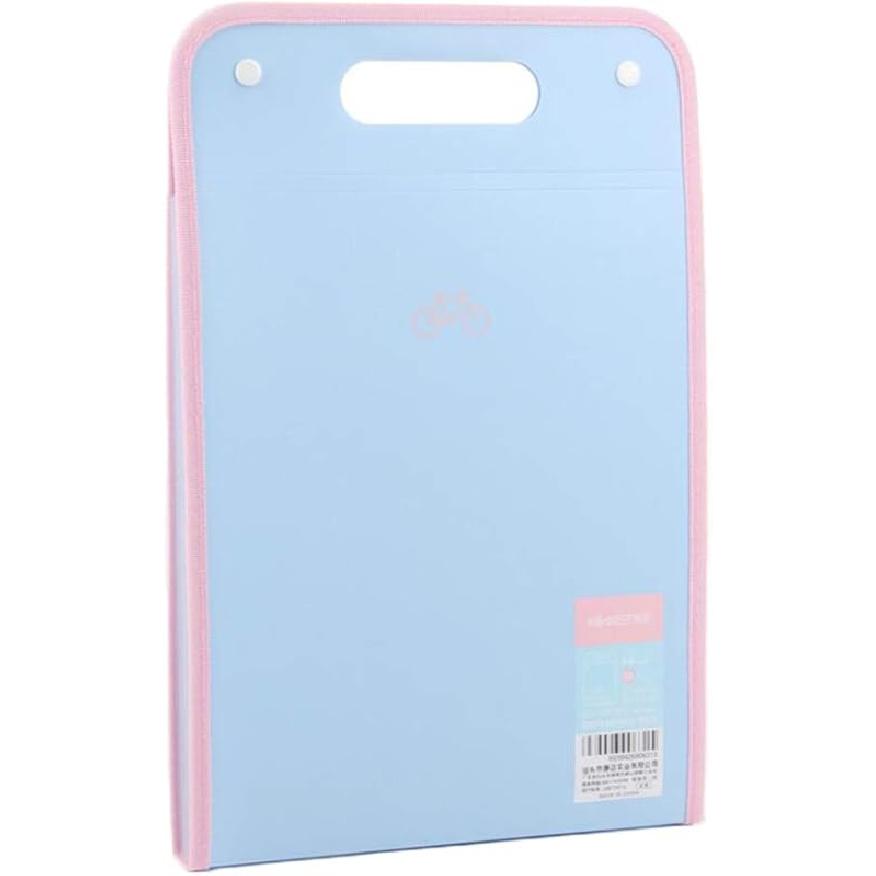 

4 шт. 13-карманная расширяемая вертикальная поли аккордеонная папка-файл, вертикальный органайзер для файлов для рюкзака для хранения документов, компактная сумка для папок для документов A4 светло-синий