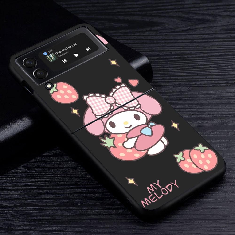 

Чехол Hello Kitty Kuromi для Samsung Galaxy Z Flip4 Flip3 5G Жесткий ПК-чехол для мобильного телефона Z Flip 4 3 Черный Coque Zflip4 Zflip3 Чехол Samsung Z Flip3 5G