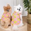 Spring and summer dog pet cat clothes accessories big yellow duck cat vest mesh transparent sales pet dog supplies
