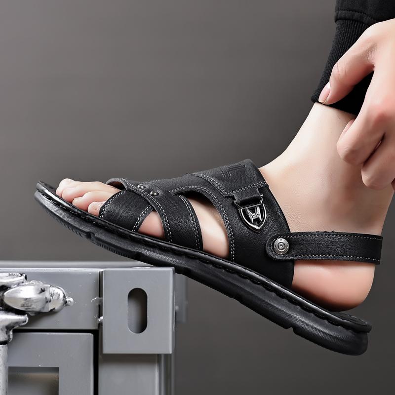 Summer Beach Men's Sandals Special Offer Non-Slip Soft Anti-Odor Slippers Dual-Purpose Casual Slip-On Driving Slippers Beach