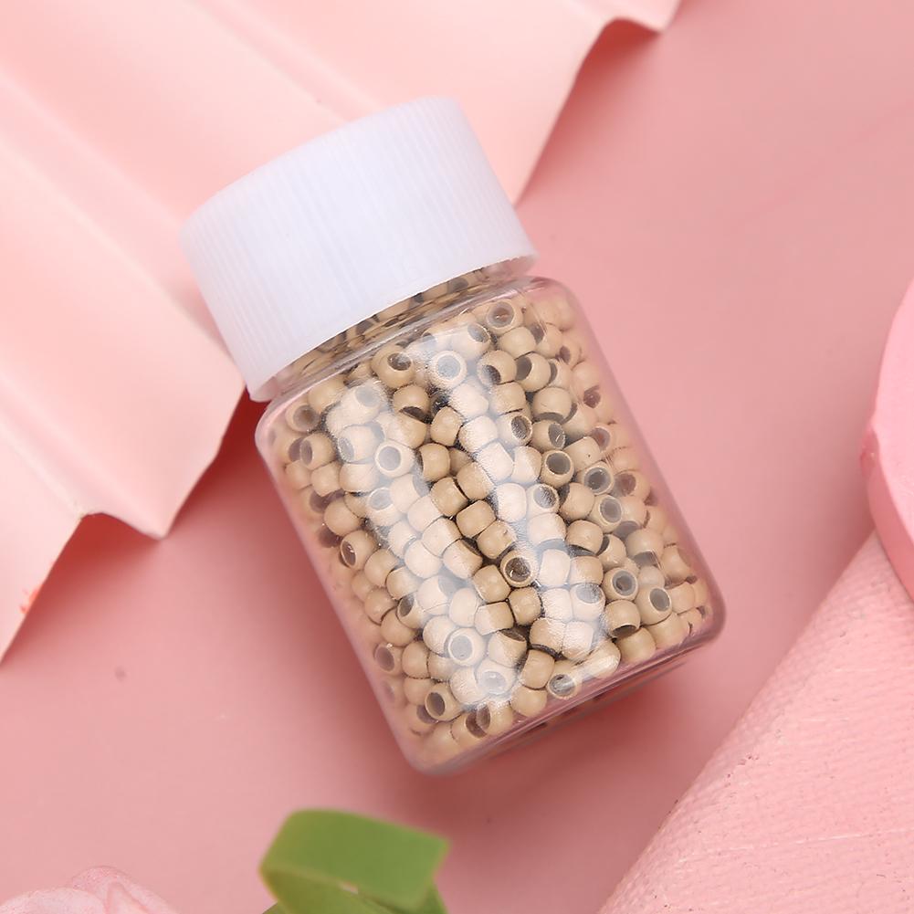 1000pcs Silicone   Links  s Beads Small Comfortable Hair Extension Tool