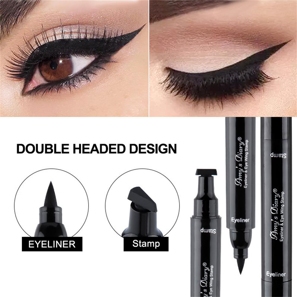 Eyeliner lichid ștampilă creion ștampilă impermeabilă sigiliu cu două capete 2-1 creion pentru ochi Pen Cosmetic eyliner instrumente de machiaj pentru ochi