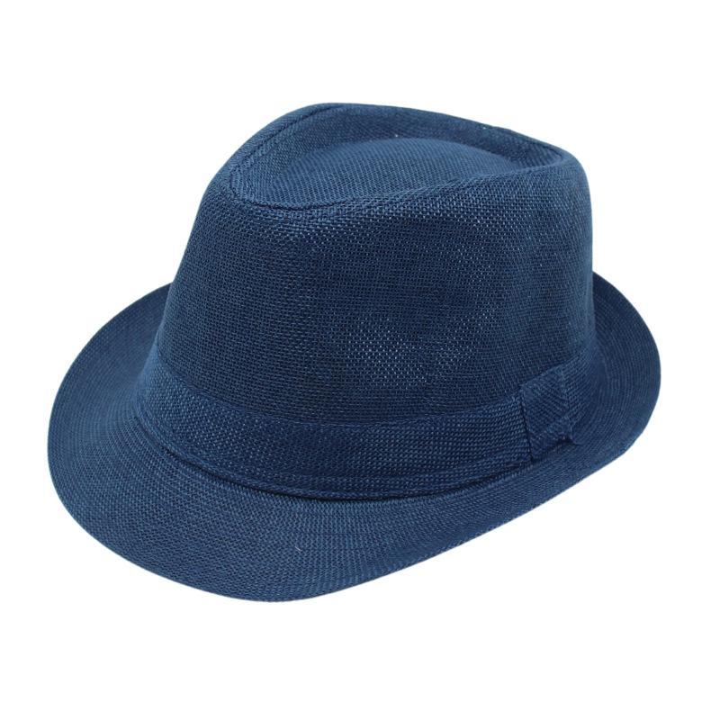 Dance Performance Small Jazz Hat Panama Top Hat Seaside Casual Beach Hat Simple Solid Color Trilby