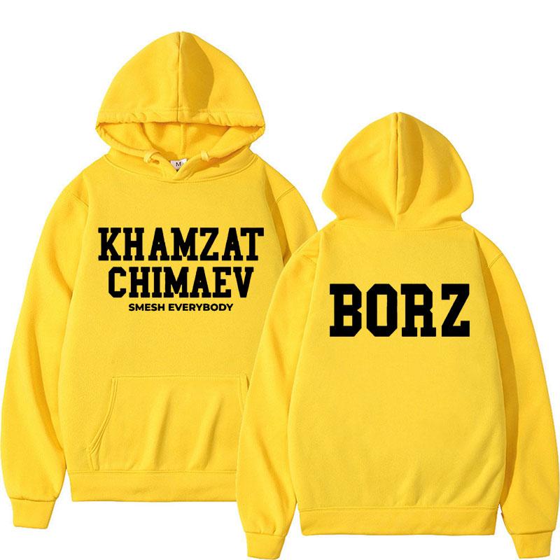 Khamzat Chimaev Logo Aufdruck Herren- und Damen-Hoodies modische lässige Sportbekleidung Herbst und Winter warme Retro-Hoodies
