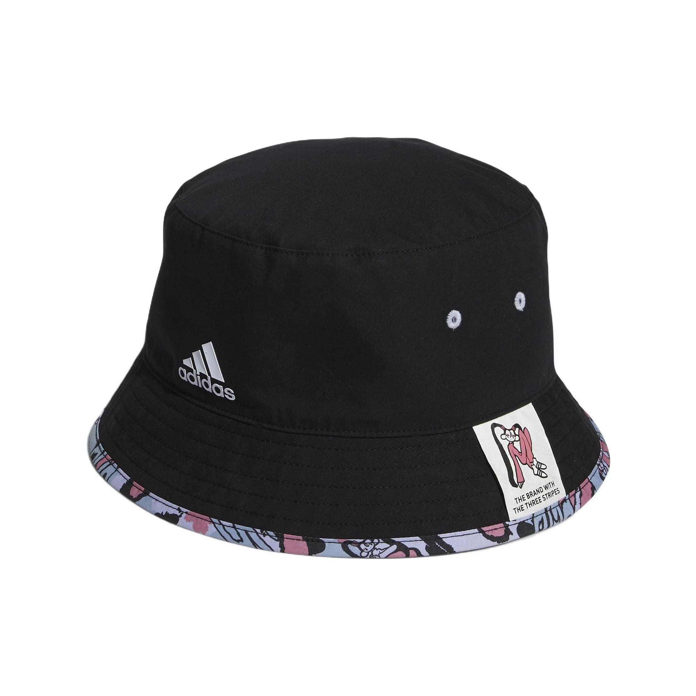 Adidas Классический логотип Универсальная мода Рыбацкая шляпа Унисекс шляпы Черный GT0105 OSFW