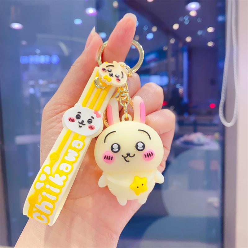

Креативный мультяшный брелок Jiyikawa, милый брелок Usaki, трехмерная ПВХ кукла, аксессуары для сумки для мужчин и женщин жёлтый