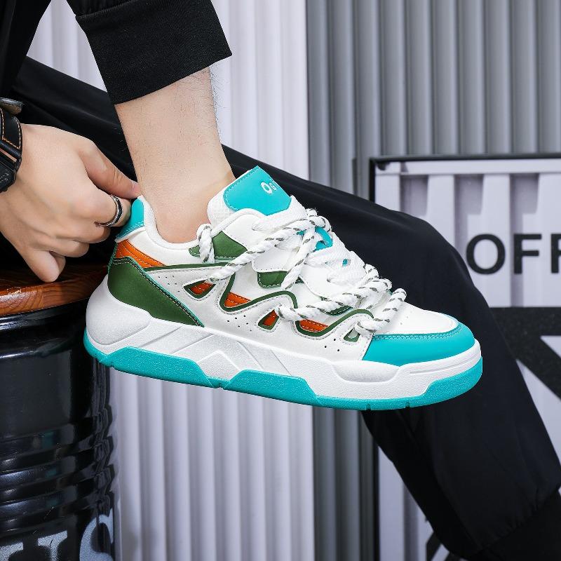 Fashion Shoes for Men Popular Versatile Sports Casual Board Shoes Personality Trend Men's Pu Leather Platform Sneakers Zapatillas Hombre