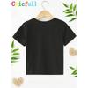 European sizes Children CHICFULL Boys' Easter Bunny & Egg Truck T-Shirt - Bunny Driving Egg Truck Print, Spring Summer Casual Round Neck Tee for