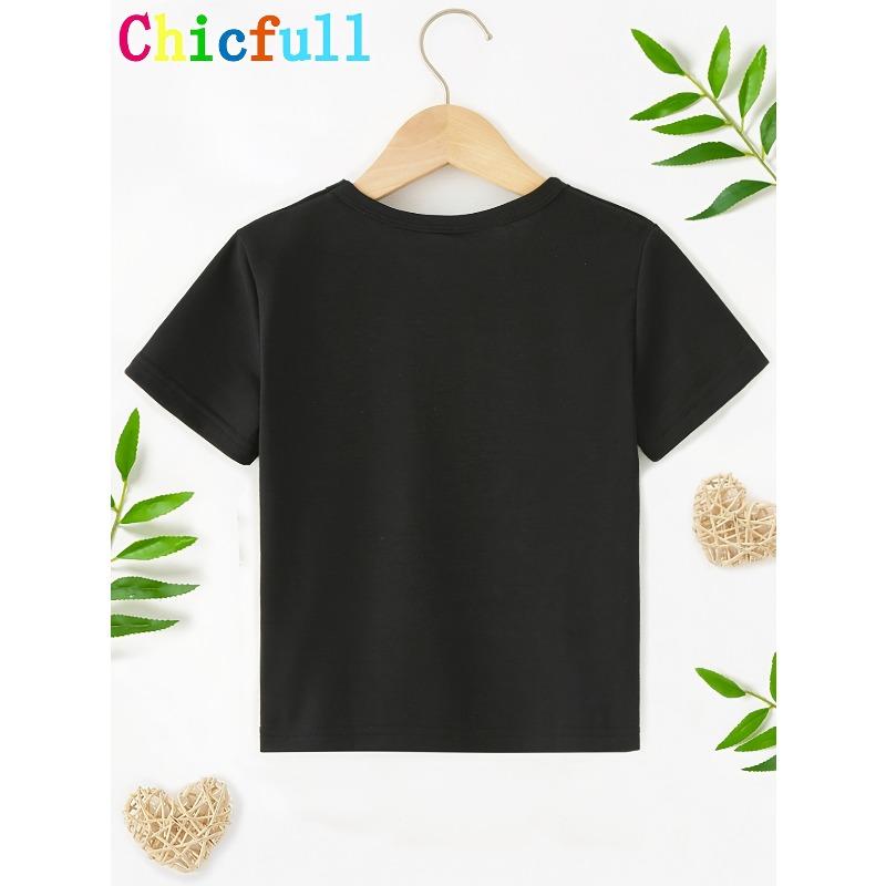 European sizes Children CHICFULL Boys' Easter Bunny & Egg Truck T-Shirt - Bunny Driving Egg Truck Print, Spring Summer Casual Round Neck Tee for
