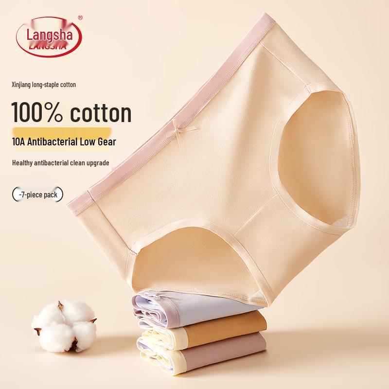 LANGSHA Women's Pure Cotton Antibacterial Breathable Bow Panties